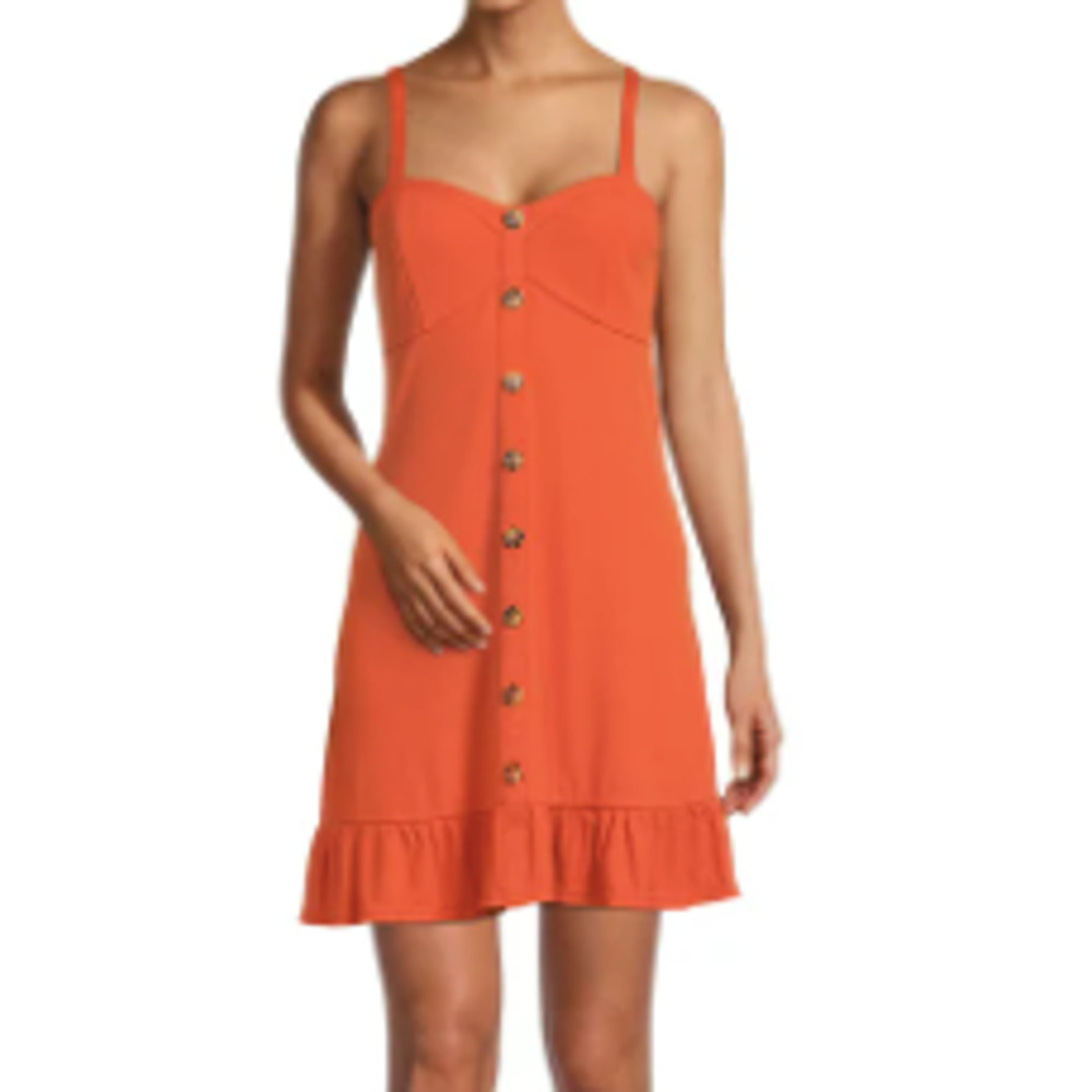⭐️ No Boundaries Juniors Swing Dress Orange Size XS